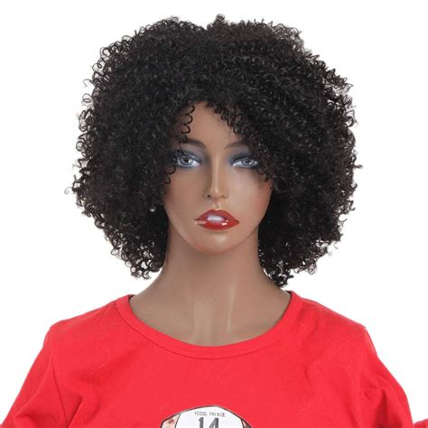 Short Messy Afro Kinky Curly Wig For Black Women Realistic Synthetic S Xtrend Hair