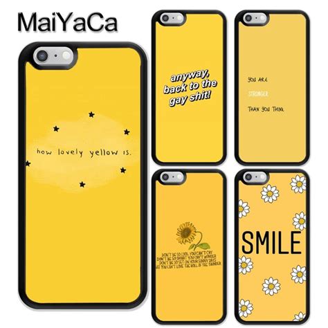 Maiyaca Yellow Aesthetic Art Soft Rubber Phone Cases For Iphone 6 6s