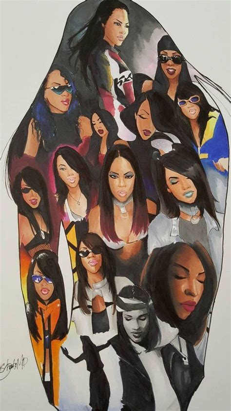 The Legendary Aaliyah In Some Of Her Music Videos In The Album Cover Of