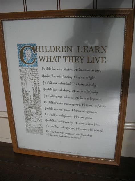 Framed Print Children Learn What They Live 1963 Similac Etsy