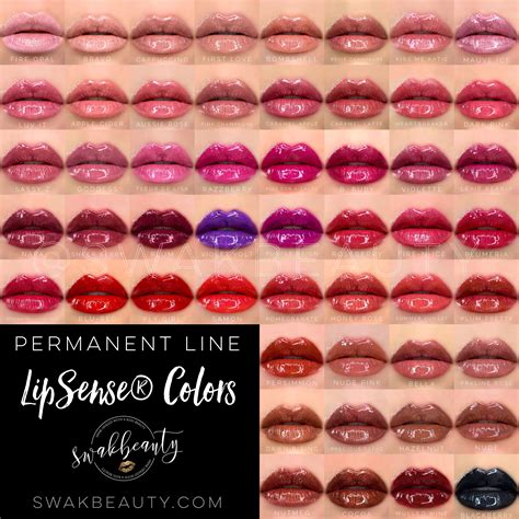 Permanent Line LipSense Color Chart Collage Lipsense Colors Chart