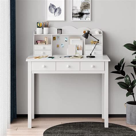 Buy Adorneve Writing Desk With 7 Drawers Home Office Desk With Hutch