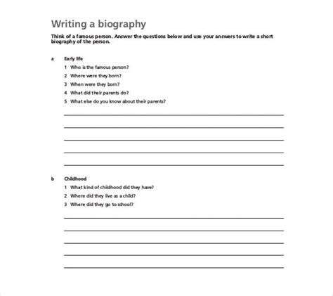 25 Biography Templates Doc Pdf Excel Free And Premium Templates
