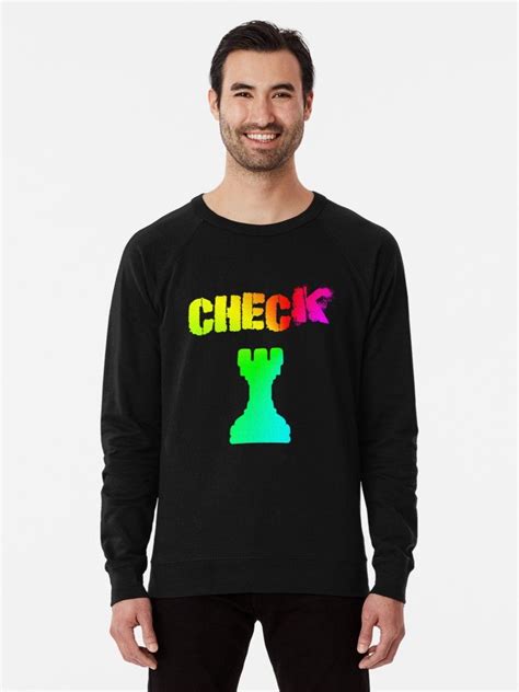 Check Checkmate Rook Chess Chess Player Design Lightweight Sweatshirt By Ivyartistic