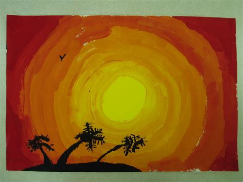The youngest participant in my let's paint session is three years old. Miss Young's Art Room: 4th Grade Hawaii Sunset Paintings