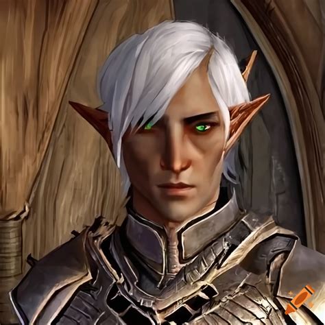 Detailed Image Of Fenris From Dragon Age 2 In Armor With Green Eyes On