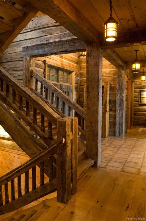 Pin by Jessie Hill on Rustic Interior | Rustic stairs, Rustic house, Rustic log cabin