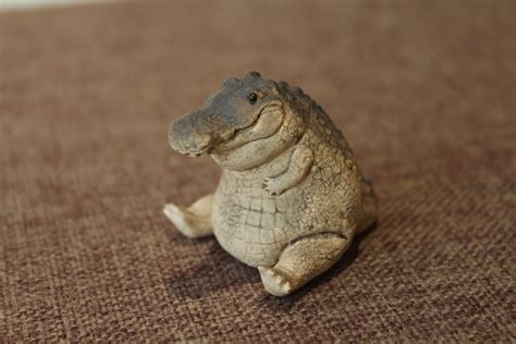 Chubby Crocodile Figurine Handmade Ceramic Tea Pet Made Of Etsy