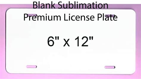 Blank License Plate Sublimation Ready Htv 6x12inch Etsy