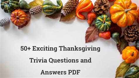 Thanksgiving Trivia Questions And Answers Pdf