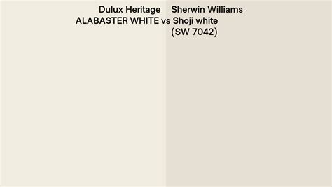 Dulux Heritage Alabaster White Vs Sherwin Williams Shoji White Sw 7042