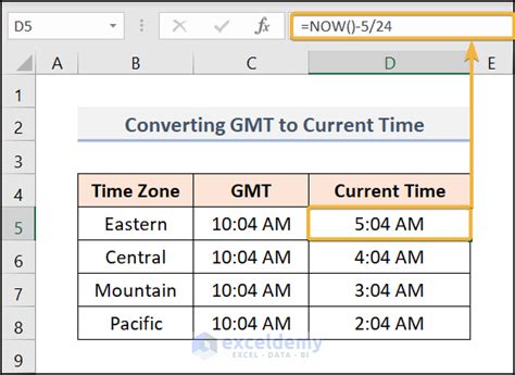How To Convert Time Zones In Excel 3 Ways Exceldemy