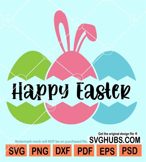 Happy Easter Eggs Svg Easter Eggs Svg File Happy Easter Svg File
