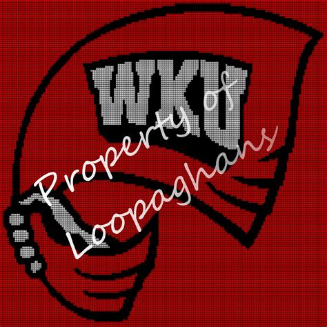 Western Kentucky Hilltoppers Crochet Pattern Afghan Graph - Loopaghans