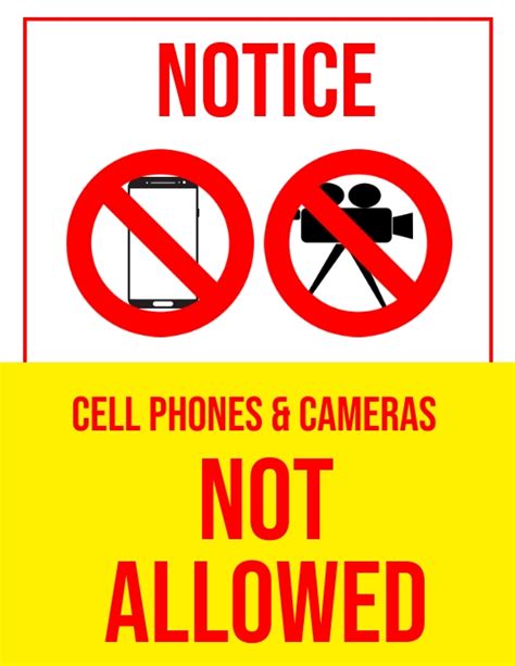 Copy Of No Cellphone Allowed Postermywall