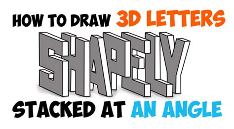 You can choose a 3d drawing model and then discover all the different steps to reproduce the image yourself. How to Draw 3D Letters, Stacked and at an Angle - Easy ...