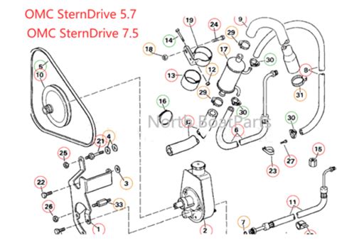 Volvo Penta 3850491 Power Steering Pump Omc 50 57 74 82 L 305 350