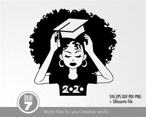 Black Woman Svg Graduation Svg Eps Dxf Pdf Png Etsy In 2021