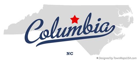 Map Of Columbia Randolph County Nc North Carolina