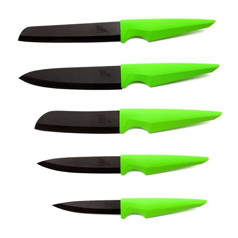 Ceramic Lime 5 Piece Knife Set Edge Of Belgravia Touch Of Modern