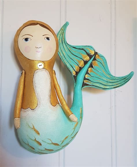 Folk Art Inspired Mermaid Art Doll Lainey Whitworth Art