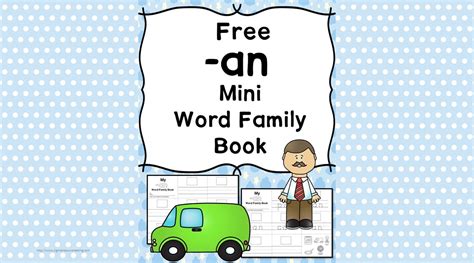 List of verbs of body movement with esl pictures! 2 Free CVC AN Family Worksheets - Build a Mini-book!