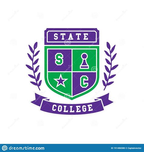 State College University Logo Element Vector Illustration Decorative