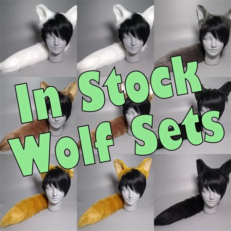Wolf Costume Wolf Ears And Tail Halloween Costume Animal Etsy