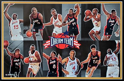 Team Usa Basketball 1996 Olympics Dream Team Official Poster Horizont