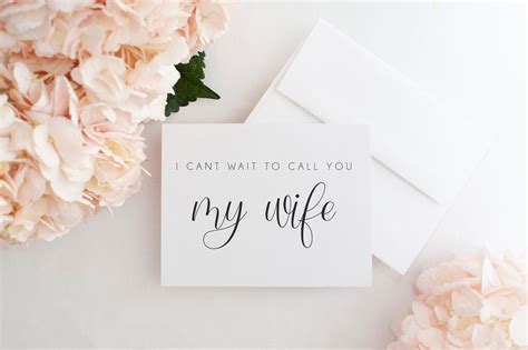 I Cant Wait To Call You My Wife To My Wife On Our Wedding Etsy