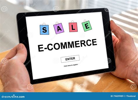 E Commerce Concept On A Tablet Stock Image Image Of Sale Commerce