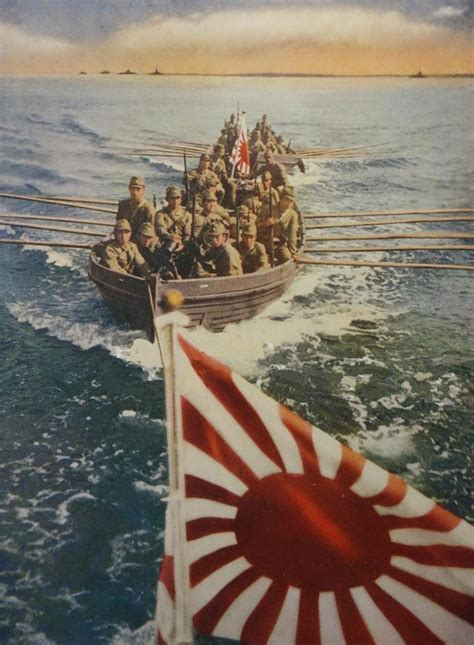 Japanese Special Naval Landing Forces In The Solomon Sea During The Invasion Of Bougainville
