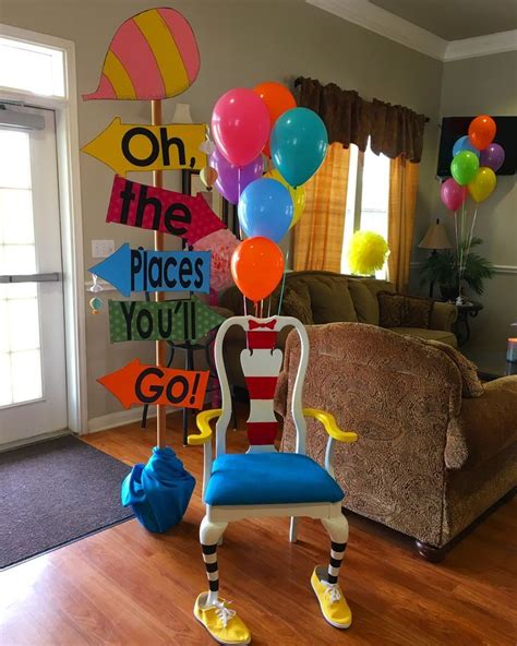 I post pics immediately on there & i am kind of… explore dr. "Oh the places you'll go" graduation party. This chair was for the graduate! (With images ...