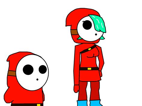 shy guy and shy gal by smariofan on deviantart