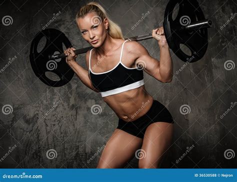 Muscular Bodybuilder Woman Stock Photo Image Of Muscular