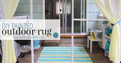 Diy Outdoor Rug From A Drop Cloth — A Well Crafted Party