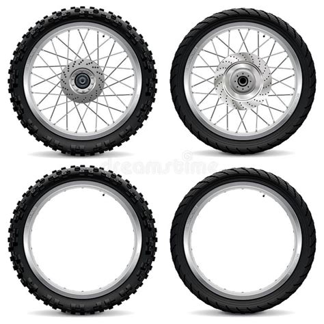 Vector Motorcycle Wheel Icons Stock Vector Image 48214805
