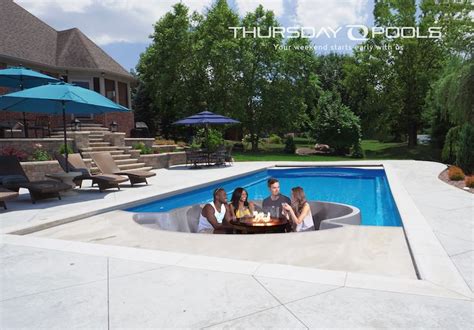 Sunken Living Area Fiberglass Pool Consumer Waitlist Thursday Pools
