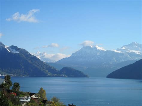 Lake Lucerne Switzerland From The Lovely Town Of Weggis Swiss