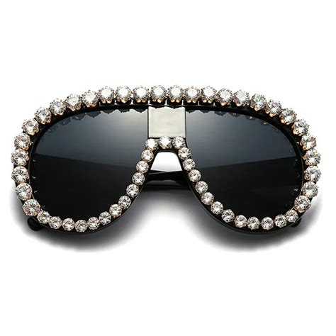 mincl oversized diamond crystal square sunglasses women large frame brand glasses designer