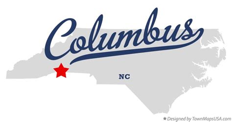 Map Of Columbus Nc North Carolina