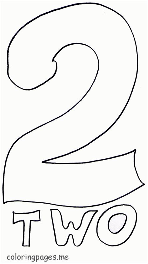 Number 2 Coloring Page Coloring Home