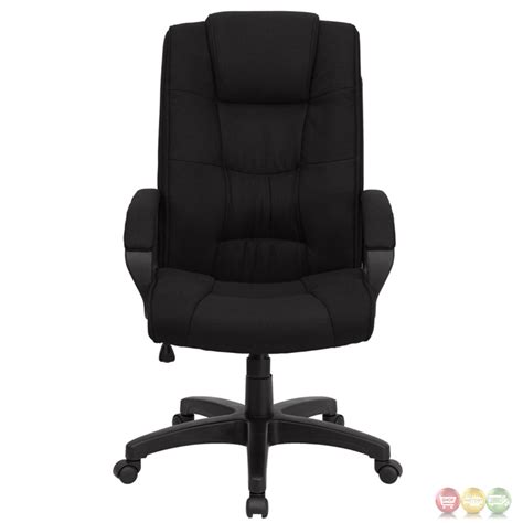 Fabric is inclusive of our standard fabric selections: High Back Black Fabric Executive Office Chair GO-5301B-BK-GG