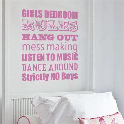 East Urban Home Bedroom Rules Wall Sticker Uk