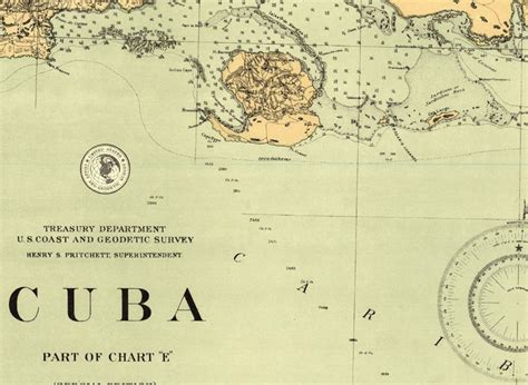 Old Map Of Cuba 1898 Vintage Map Wall Map Print Vintage Maps And Prints