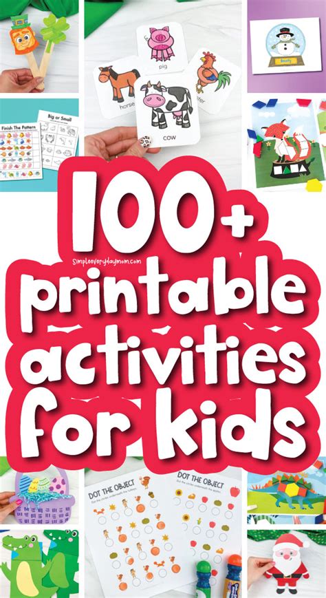 100 Awesome Printable Activities For Kids Simple Everyday Mom