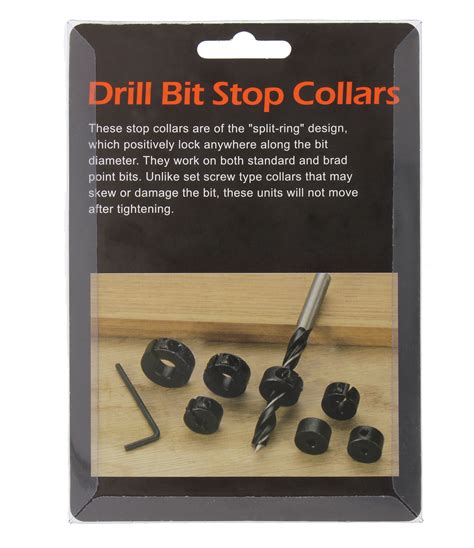 Dct Drill Bit Hole Depth Adjustable Split Ring Screw Stop Collar 7