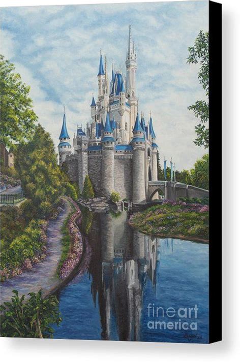 Find the perfect painting charlotte stock photo. Cinderella Castle Canvas Print / Canvas Art by Charlotte ...