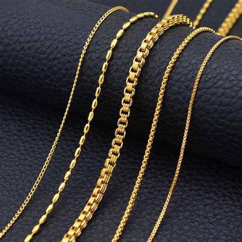 Thin Gold Chain Womens Silk Box Chain Thin Gold Chain Chain Necklace