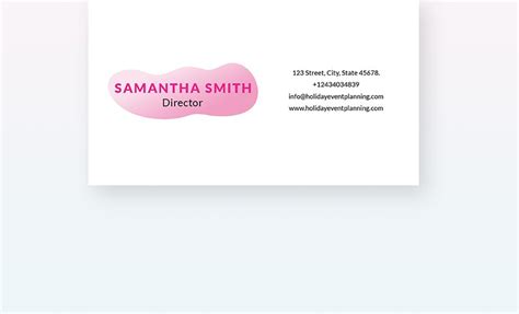 Event Planner Business Card Template In Pages Indesign Publisher